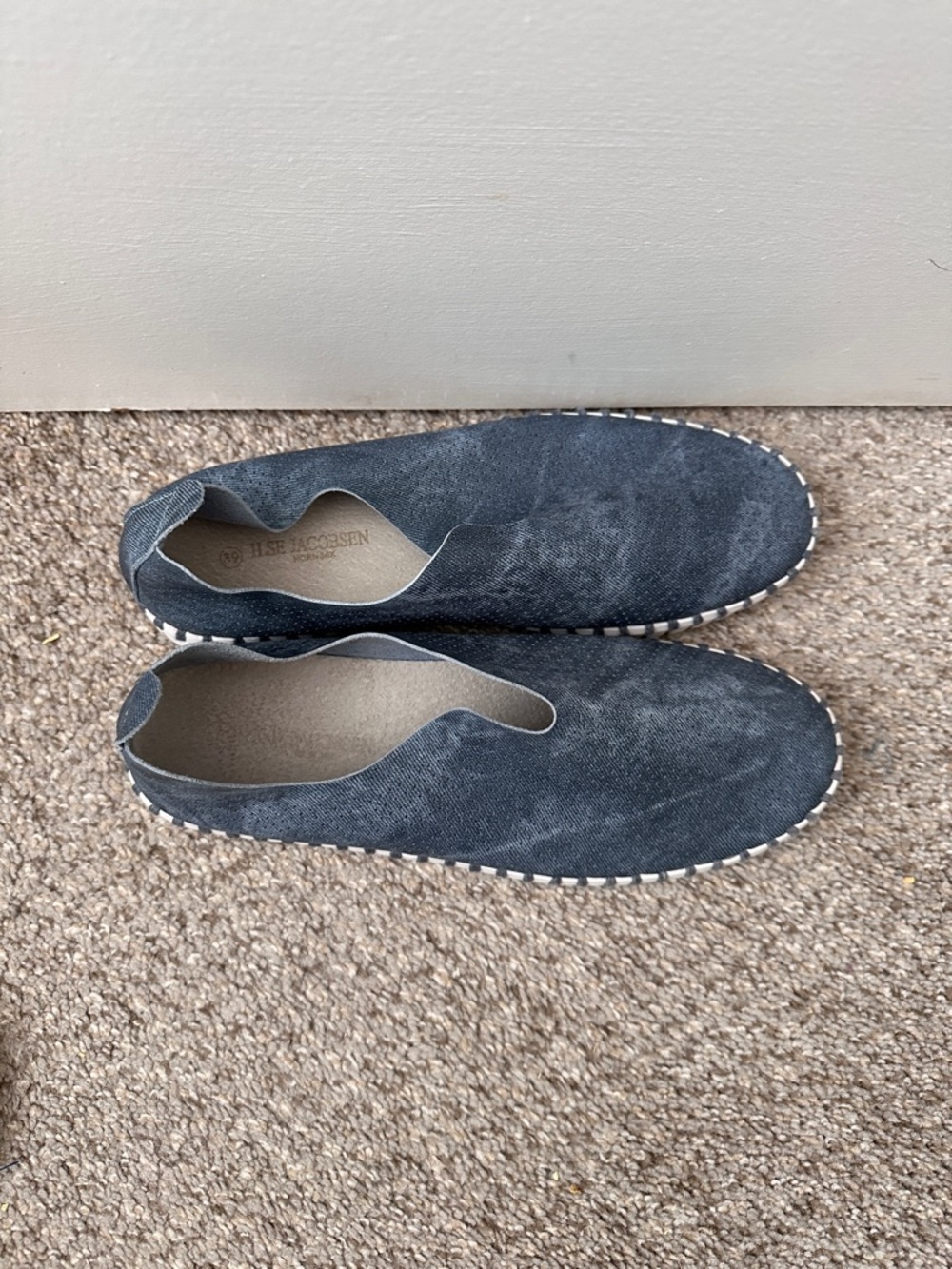 Ilse Jacobsen Tulip 139 Blue Denim Look Slip-on Shoes Women's Size 8.5-9 Boho - Picture 4 of 16